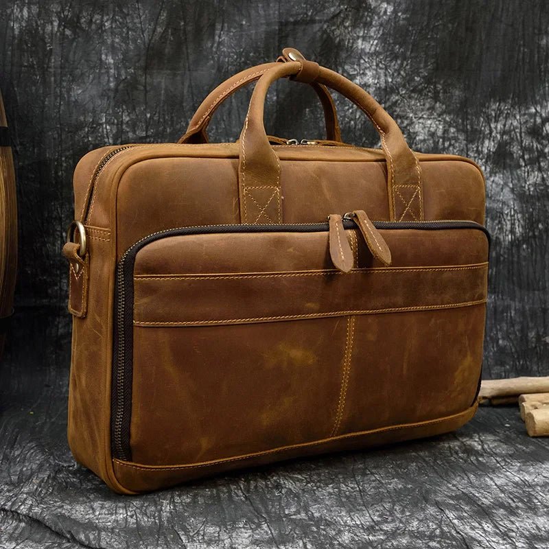 Genuine Leather Briefcase - Fave Carry | Elegance Wherever You Go