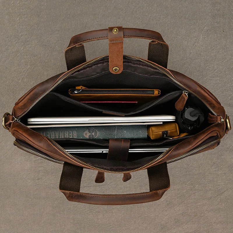 Genuine Leather Briefcase - Fave Carry | Elegance Wherever You Go